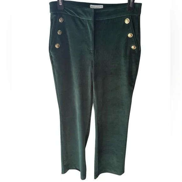 Anthropologie Madison d’Amelie Stunning Forest green Velvet pants. - Picture 3 of 4